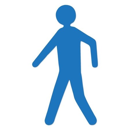 Ergomat 7inX12in DuraStripe Xtreme Pedestrians Light Blue, 10PK DSX-MANDIECUT-7-LB-KIT